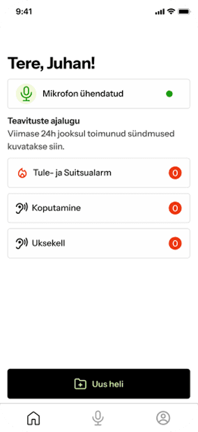 Preview of the Soundfr sound recognition app